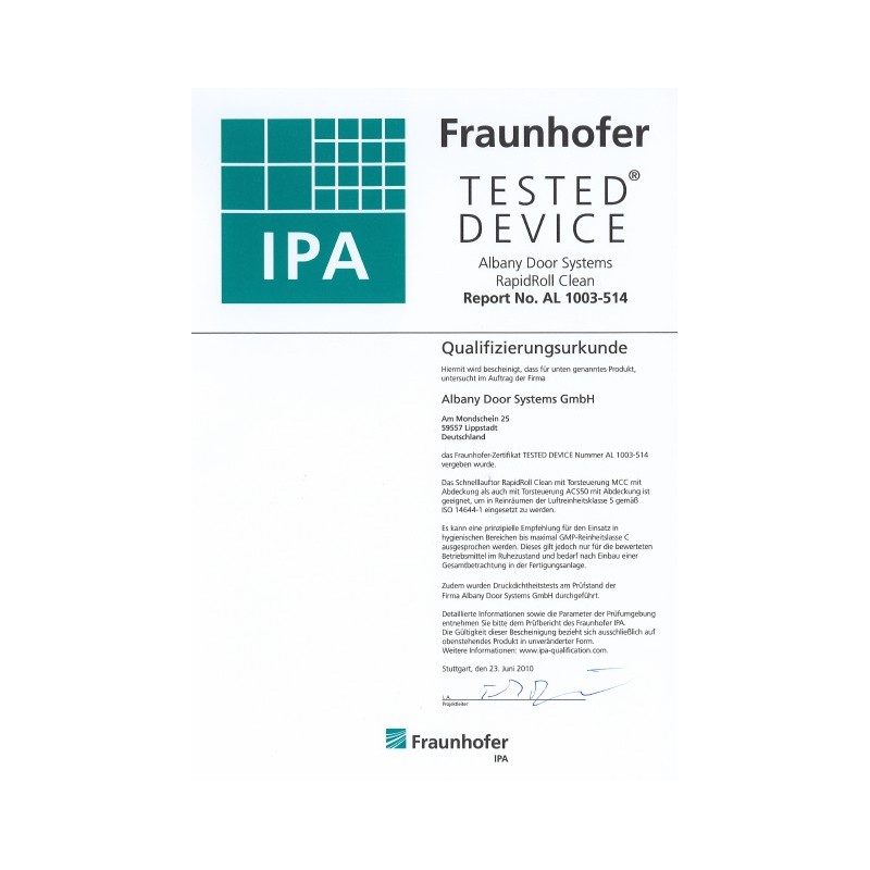 Cleanroom snelloopdeur