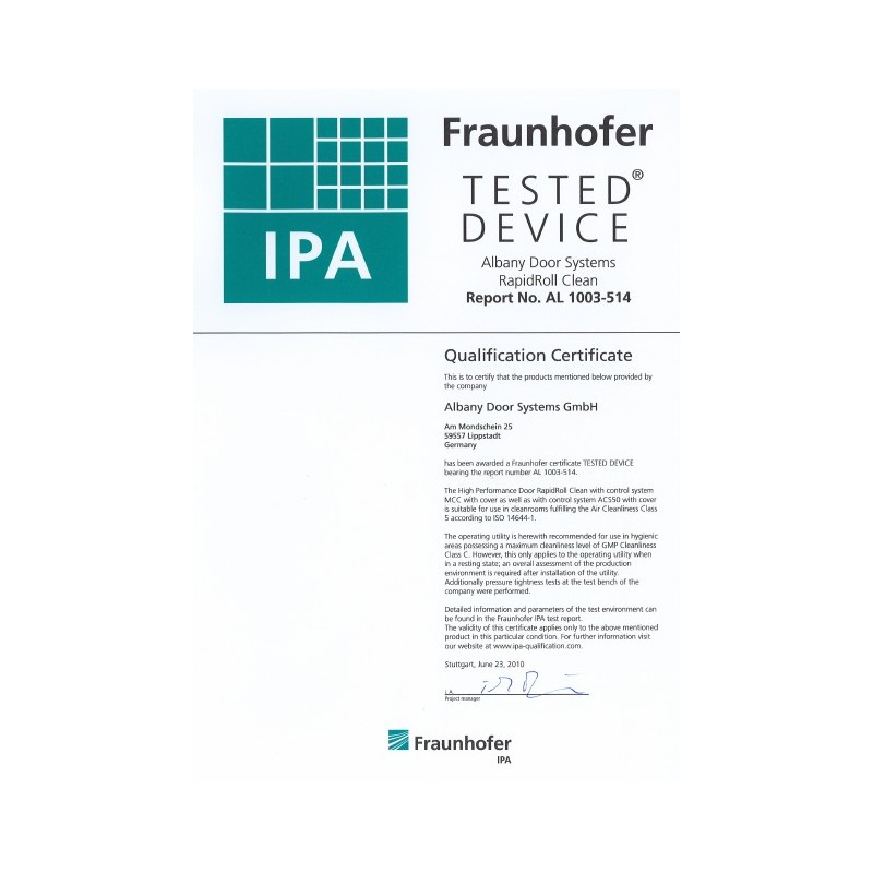 Cleanroom snelloopdeur