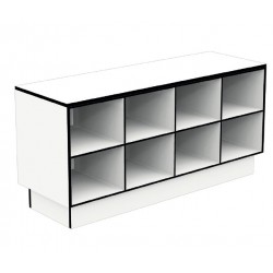 Overstapbank HPL 8-vaks - Type 10