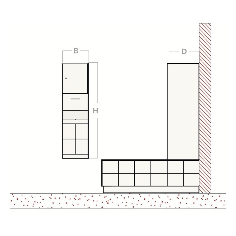 Onderhoudskast (daarbovenop sitover)